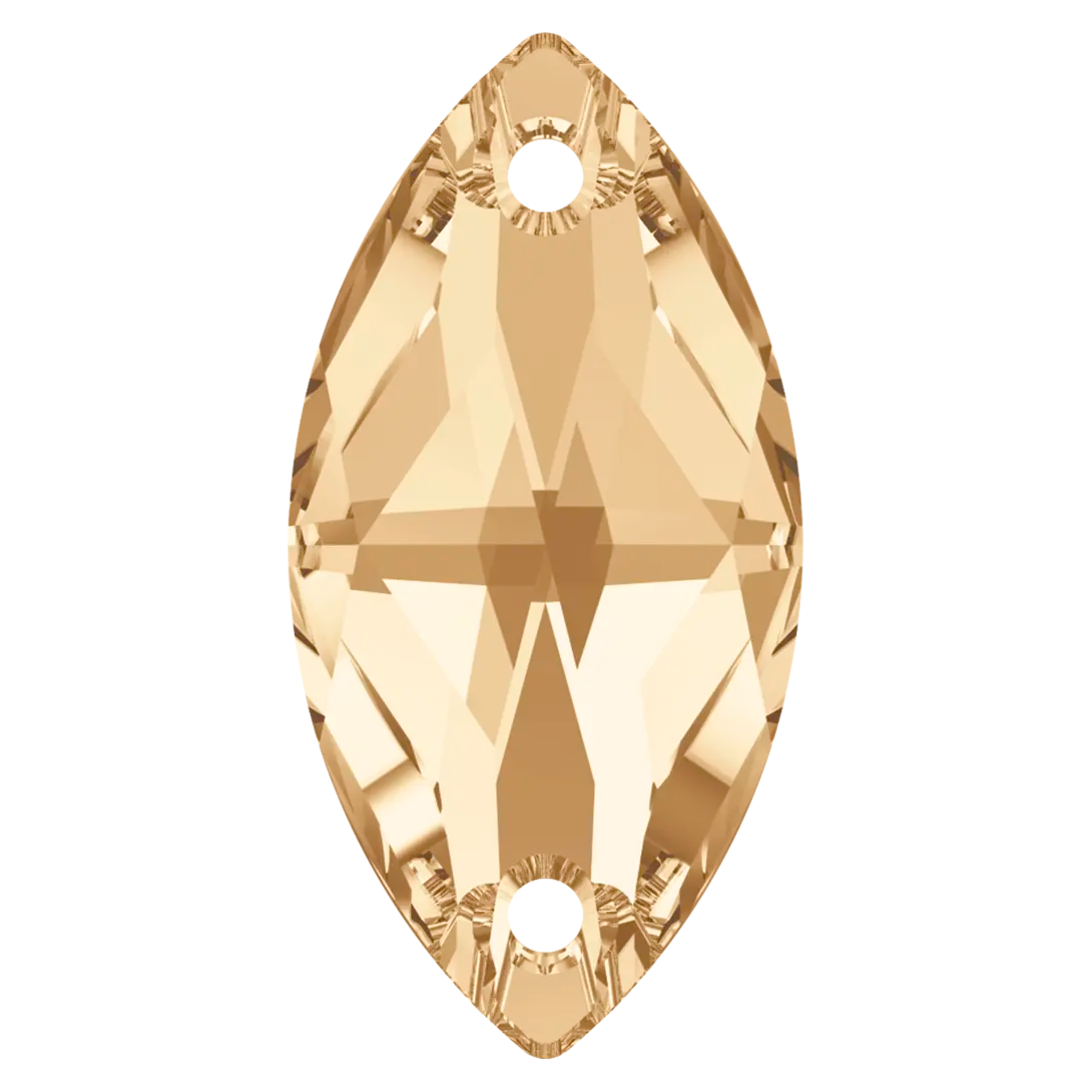 Serinity Sew On Crystals Navette (3223) Crystal Golden Shadow - Bluestreak Crystals