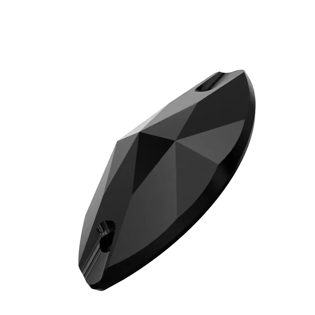 Serinity Sew On Crystals Navette (3223) Jet UNFOILED - Bluestreak Crystals