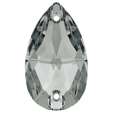 Serinity Sew On Crystals Peardrop (3230) Crystal Silver Night UNFOILED - Bluestreak Crystals
