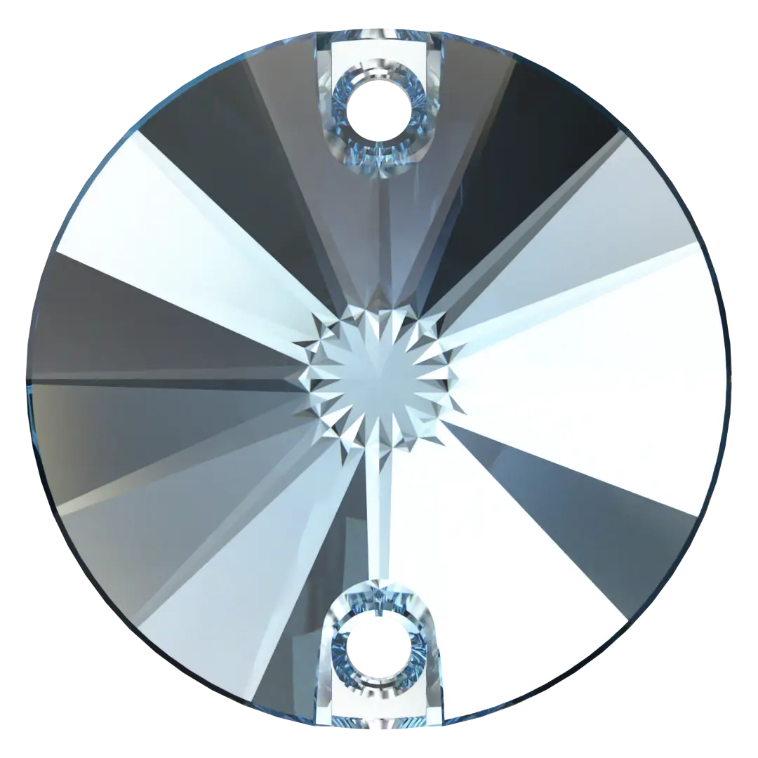 Swarovski Sew On Crystals Rivoli (3200) Aquamarine - Bluestreak Crystals