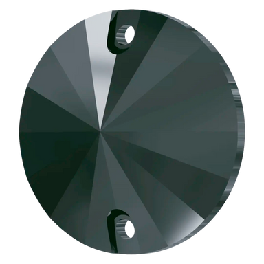 Swarovski Sew On Crystals Rivoli (3200) Jet Hematite UNFOILED - Bluestreak Crystals