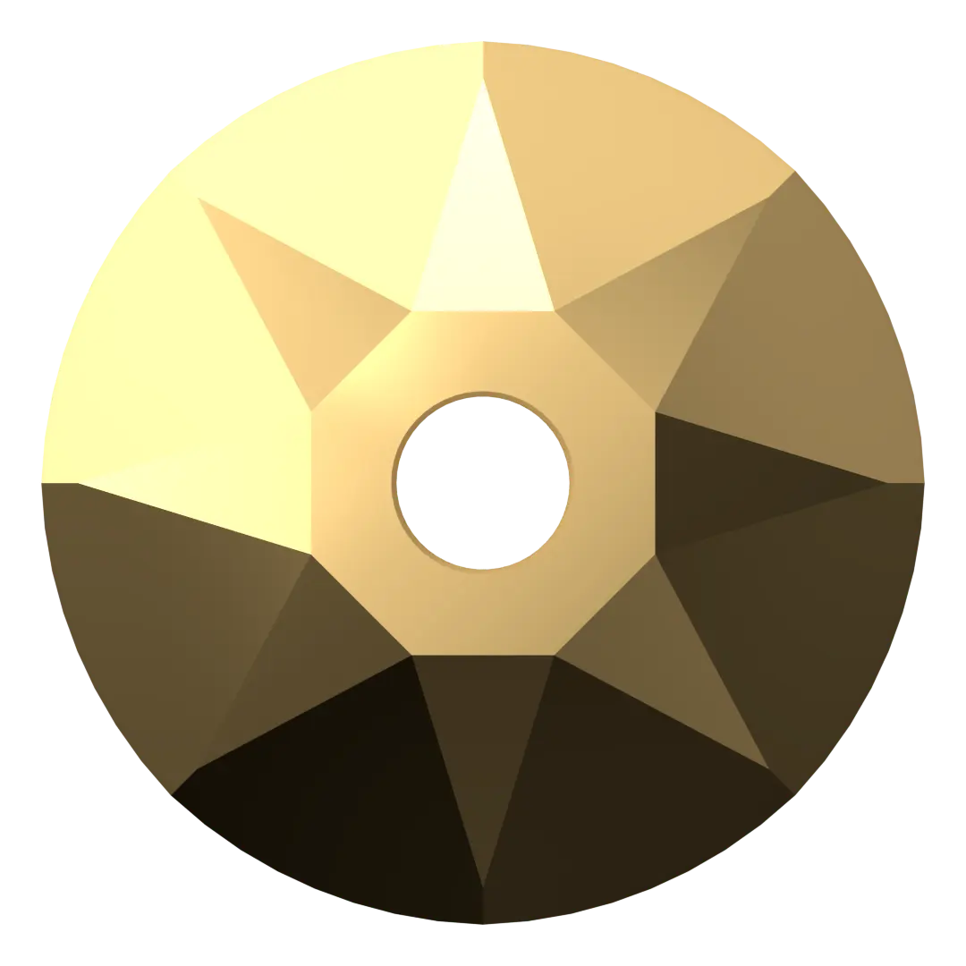 Serinity Sew On Crystals Round Lochrose (3188) Crystal Aurum - Bluestreak Crystals