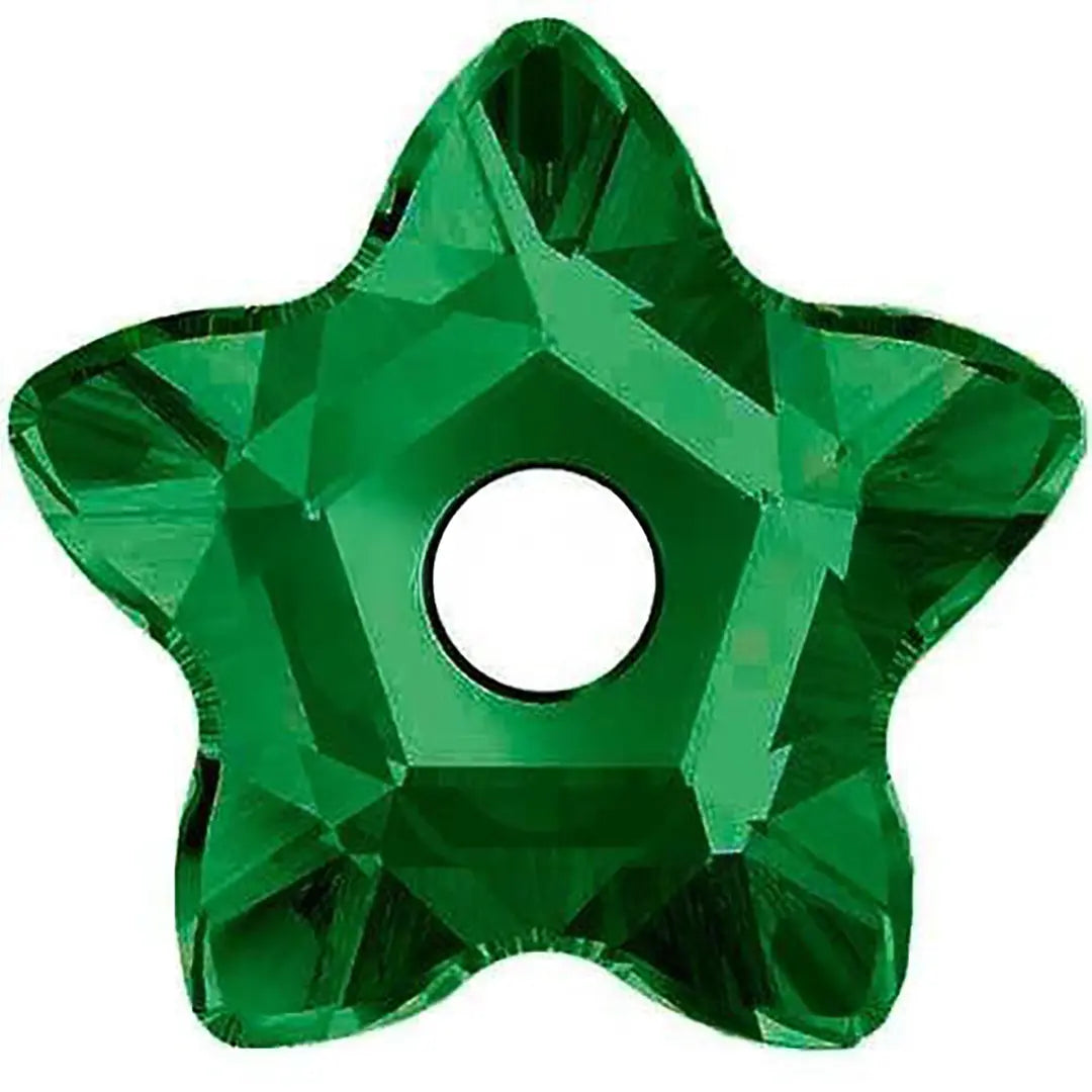 Serinity Sew On Crystals Star Flower (3754) Emerald - Bluestreak Crystals
