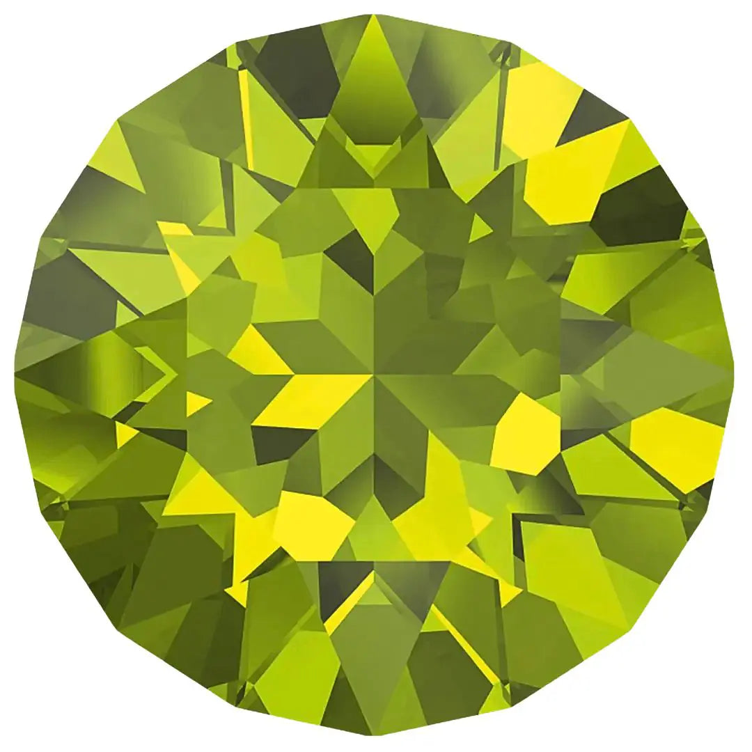 Swarovski Chatons Round Stones (1028 & 1088) Citrus Green - Bluestreak Crystals