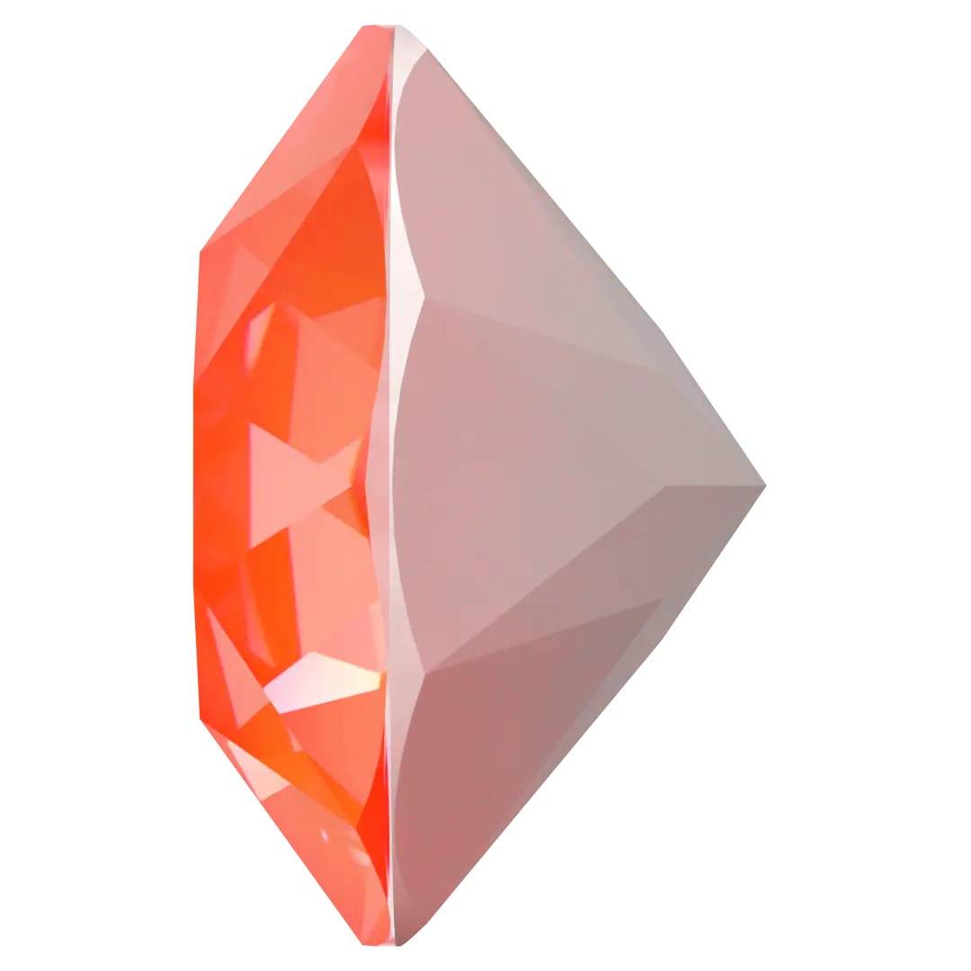 Swarovski Chatons Round Stones (1028 & 1088) Crystal Electric Orange Ignite UNFOILED - Bluestreak Crystals