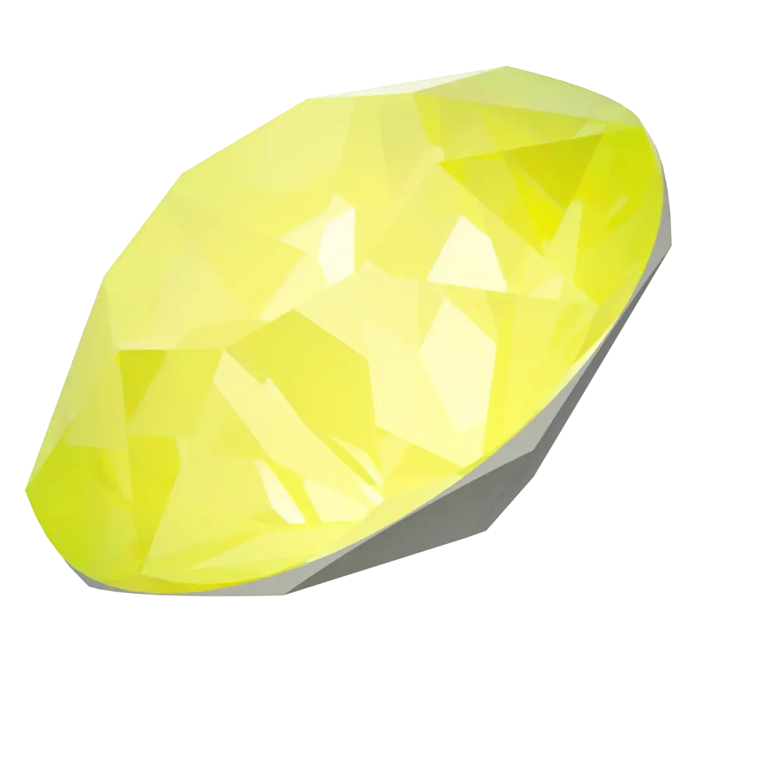 Swarovski Chatons Round Stones (1028 & 1088) Crystal Electric Yellow Ignite UNFOILED - Bluestreak Crystals