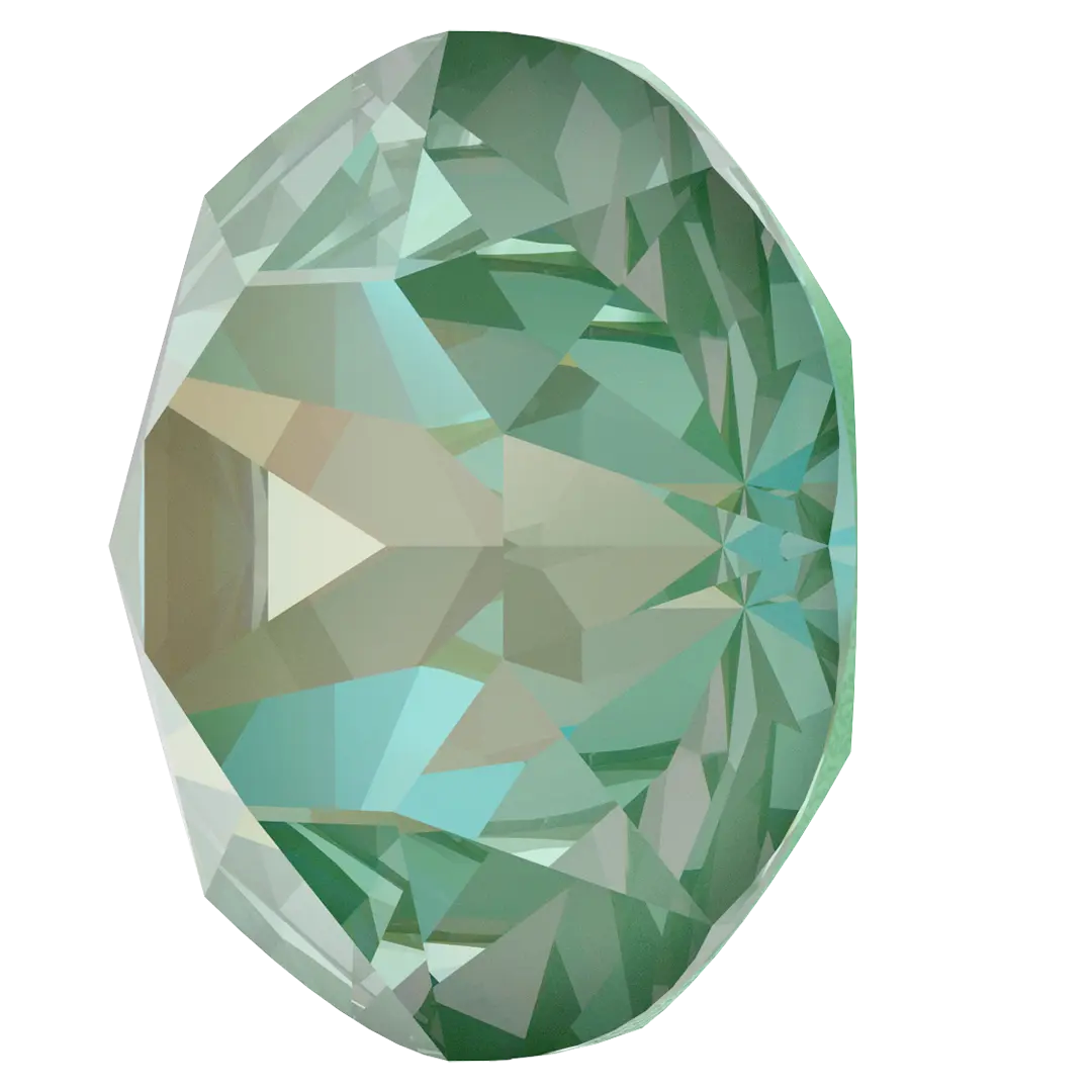 Swarovski Chatons Round Stones (1028 & 1088) Crystal Silky Sage Delite UNFOILED - Bluestreak Crystals