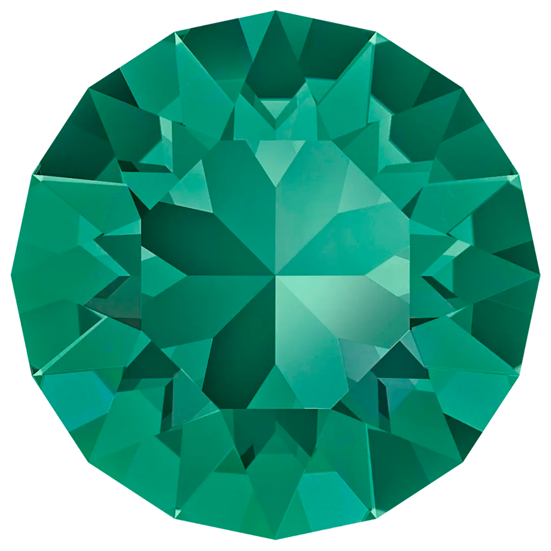 Swarovski Chatons Round Stones (1028 & 1088) Emerald - Bluestreak Crystals