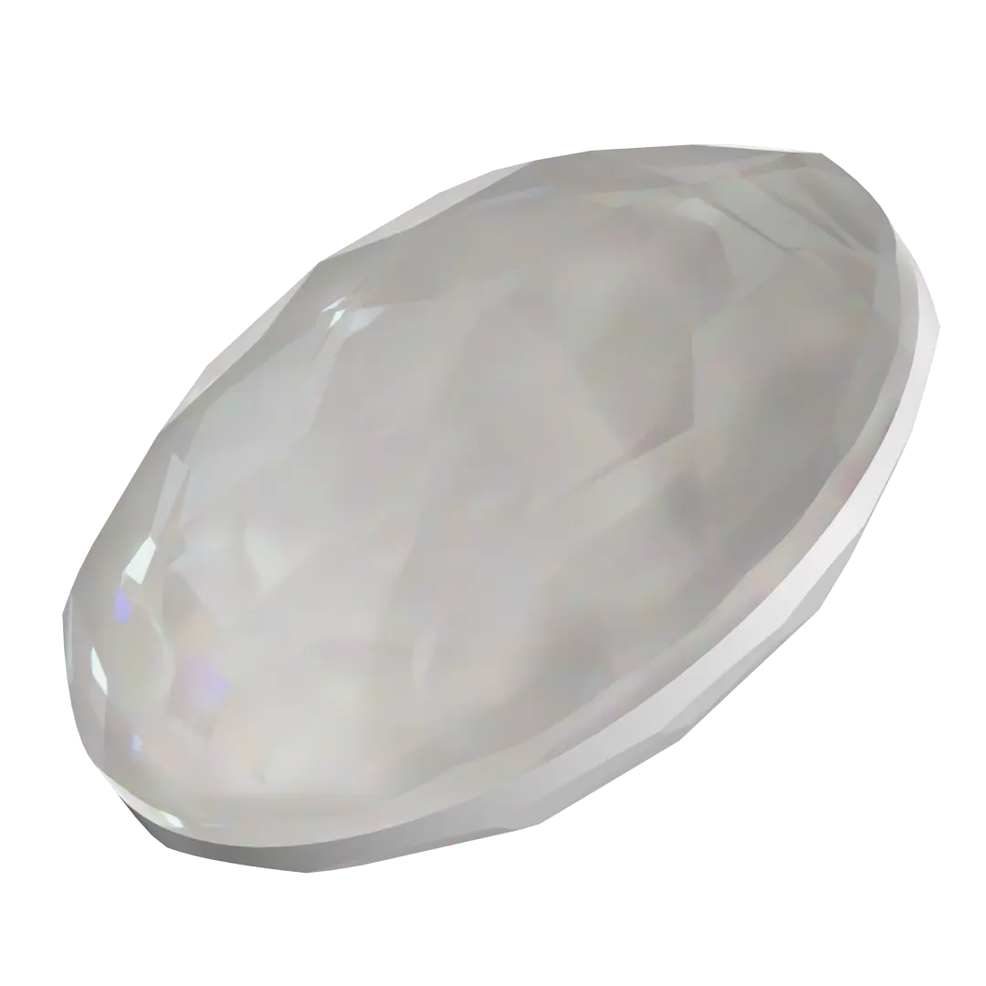 Serinity Chatons Round Stones Thin (1383) Crystal Electric White Ignite UNFOILED - Bluestreak Crystals