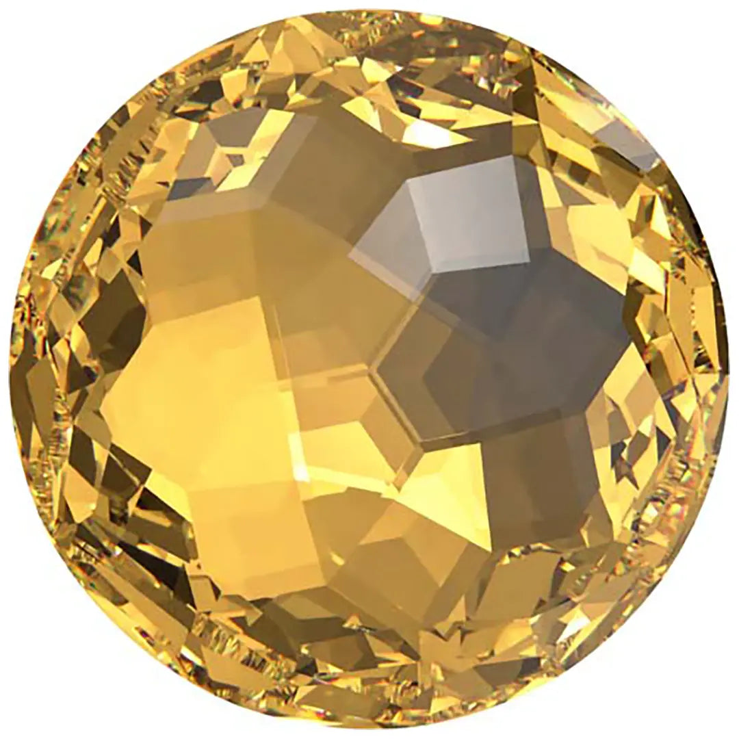 Swarovski Chatons Round Stones Fantasy (1383) Golden Topaz - Bluestreak Crystals