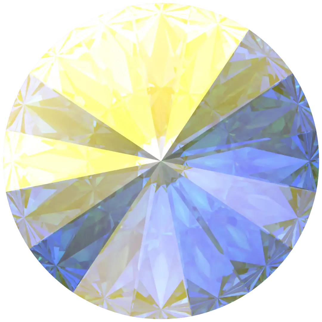 Swarovski Chatons Round Stones Rivoli (1122) Crystal AB - Bluestreak Crystals