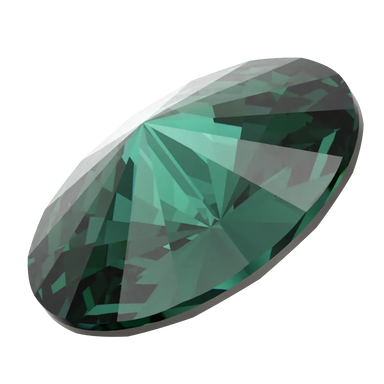 Swarovski Chatons Round Stones Rivoli (1122) Emerald - Bluestreak Crystals