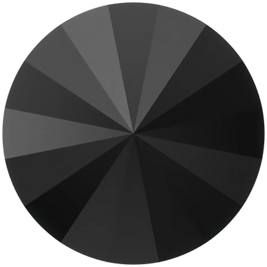 Swarovski Chatons Round Stones Rivoli (1122) Jet UNFOILED - Bluestreak Crystals