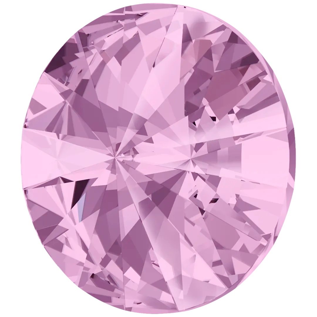 Swarovski Chatons Round Stones Rivoli (1122) Light Amethyst - Bluestreak Crystals