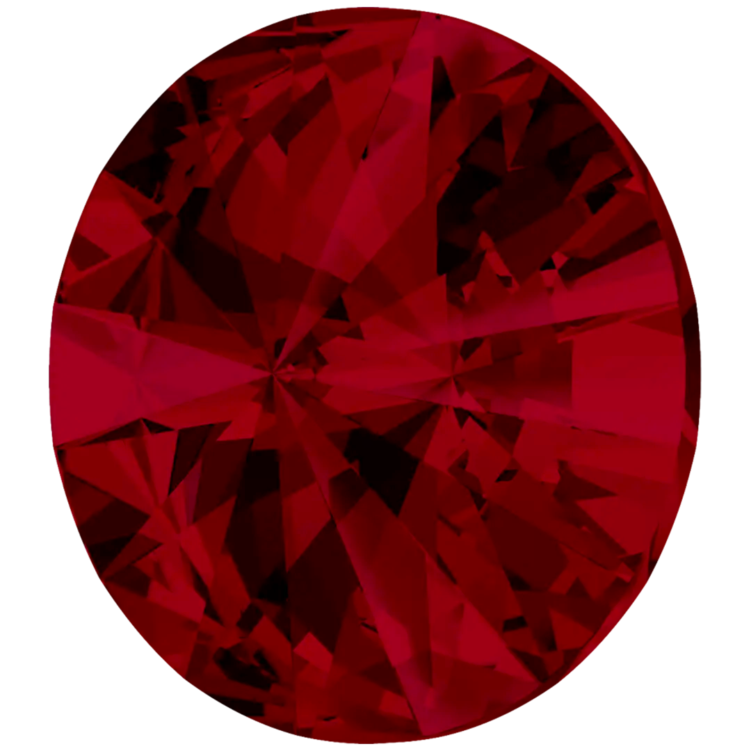 Swarovski Chatons Round Stones Rivoli (1122) Siam - Bluestreak Crystals