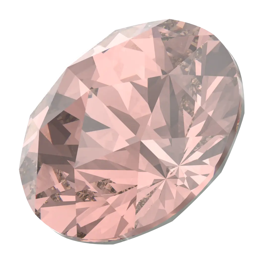 Swarovski Chatons Round Stones Rose Cut (1401) Vintage Rose - Bluestreak Crystals