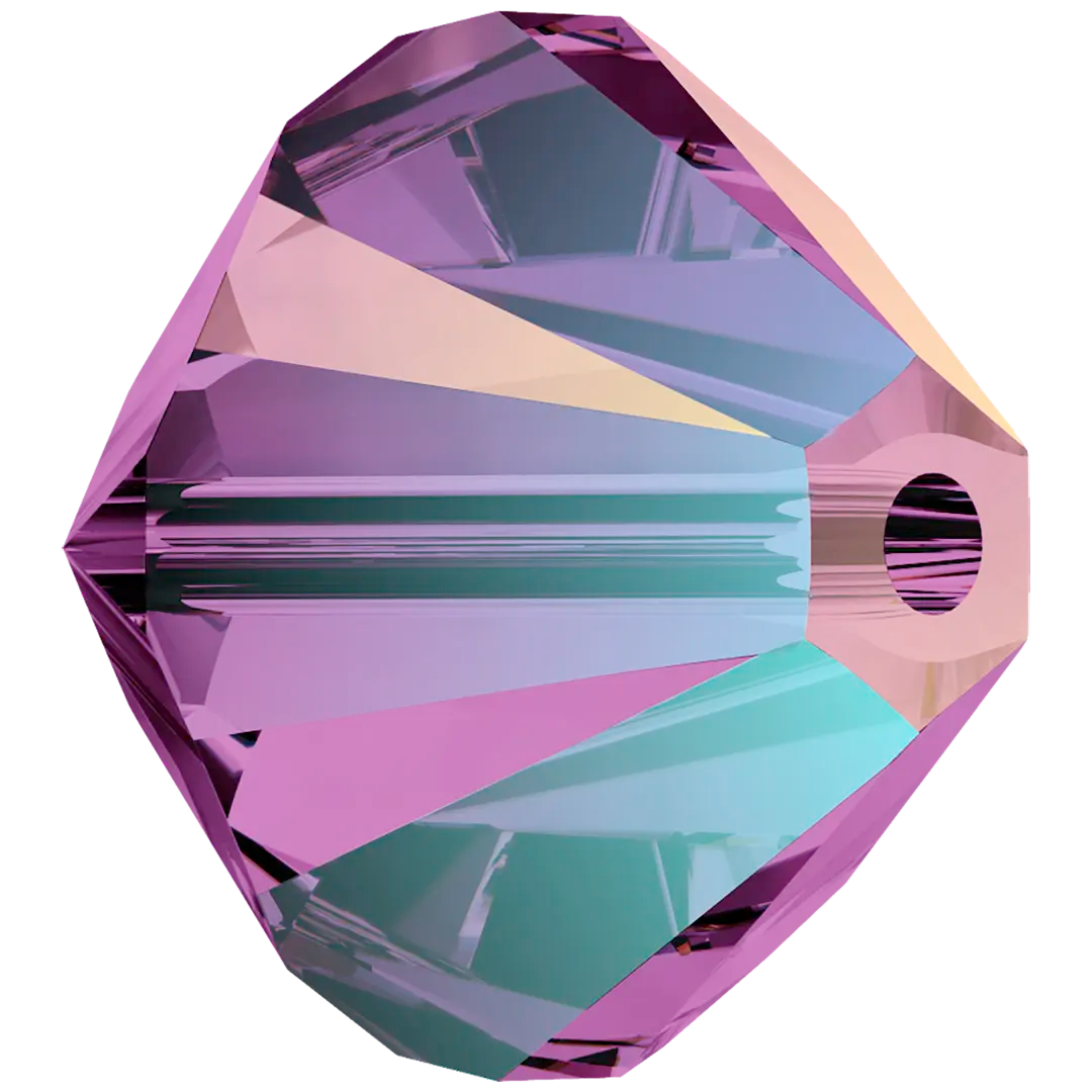Swarovski Crystal Beads Bicone (5328) Amethyst Shimmer - Bluestreak Crystals