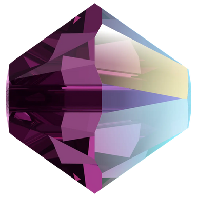 Swarovski Crystal Beads Bicone (5328) Amethyst Shimmer - Bluestreak Crystals