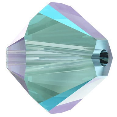 Swarovski Crystal Beads Bicone (5328) Aquamarine Shimmer 2X - Bluestreak Crystals