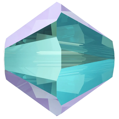 Swarovski Crystal Beads Bicone (5328) Aquamarine Shimmer 2X - Bluestreak Crystals