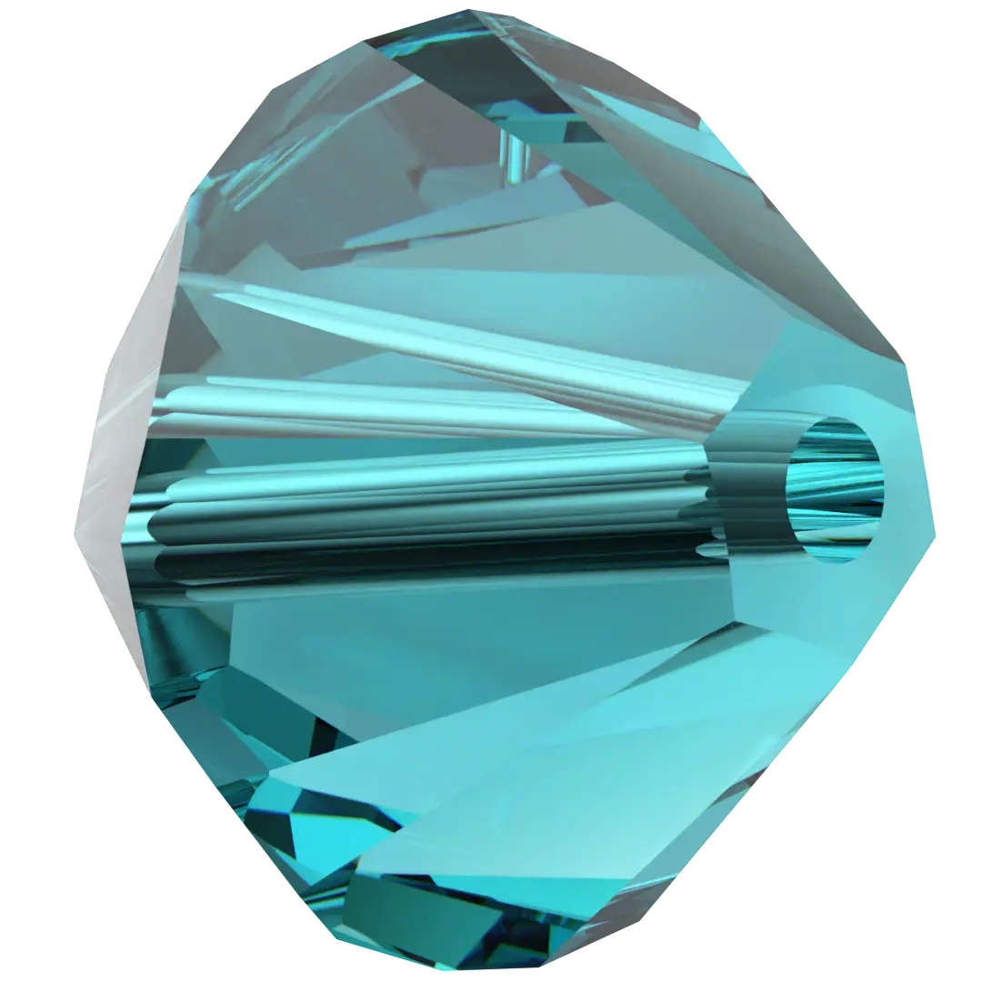 Swarovski Crystal Beads Bicone (5328) Blue Zircon - Bluestreak Crystals