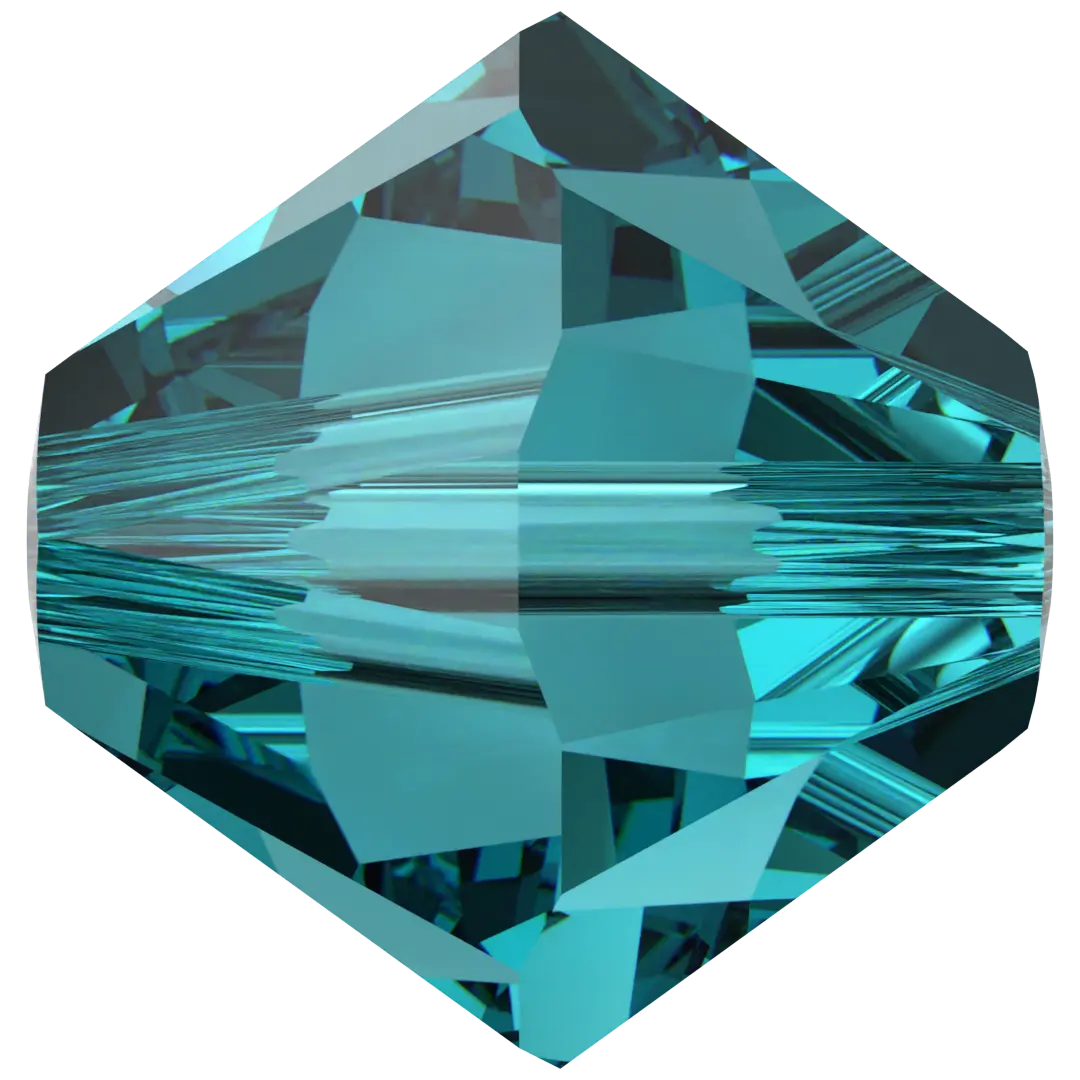 Swarovski Crystal Beads Bicone (5328) Blue Zircon - Bluestreak Crystals