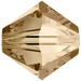 Swarovski Crystal Beads Bicone (5328) Crystal Golden Shadow - Bluestreak Crystals
