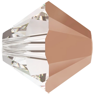 Swarovski Crystal Beads Bicone (5328) Crystal Rose Gold - Bluestreak Crystals