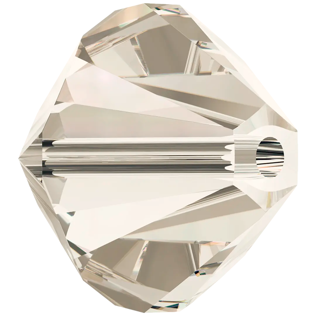 Swarovski Crystal Beads Bicone (5328) Crystal Silver Shade - Bluestreak Crystals