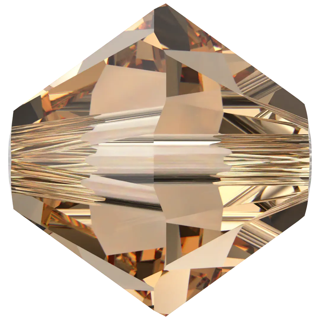 Swarovski Crystal Beads Bicone (5328) Light Colorado Topaz - Bluestreak Crystals