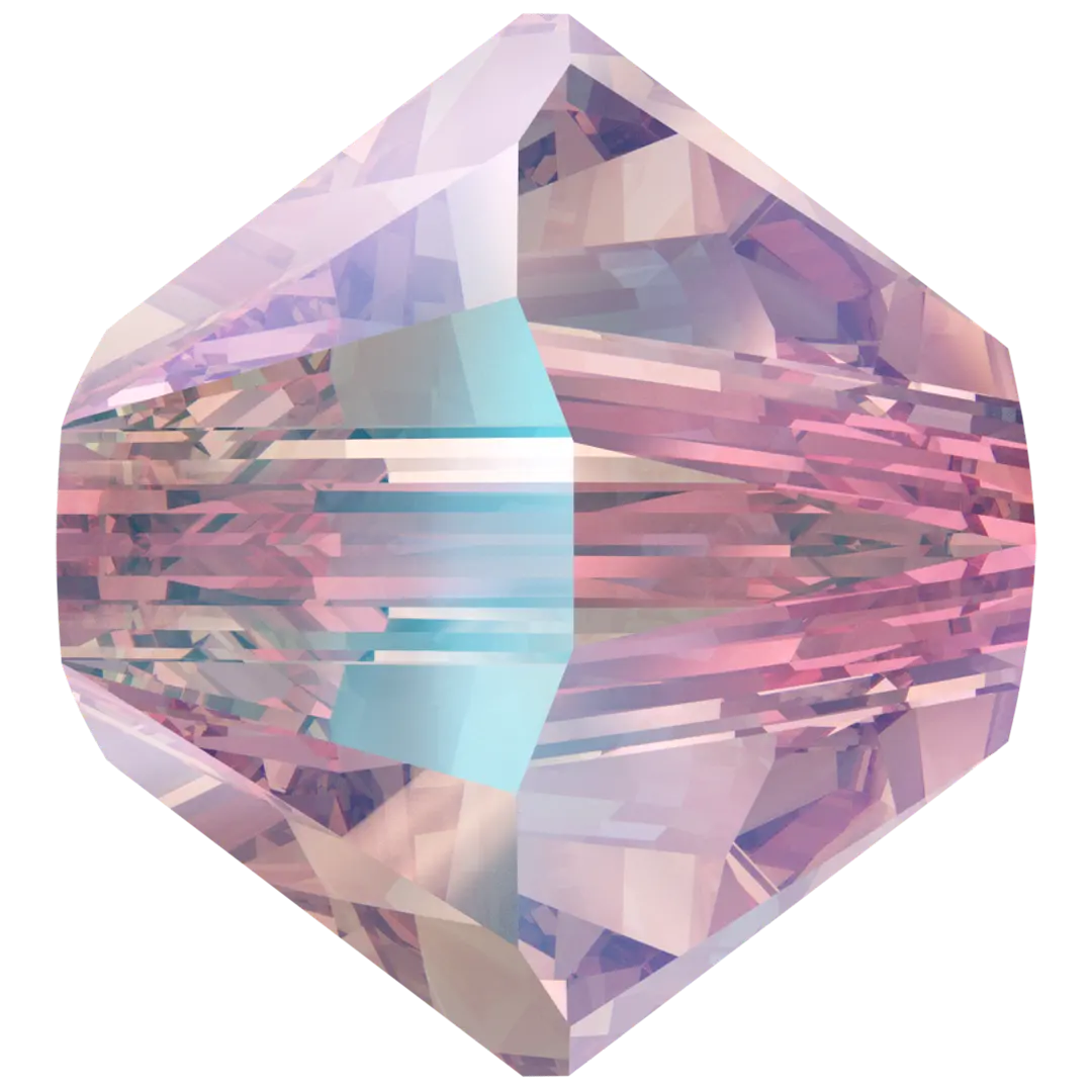 Swarovski Crystal Beads Bicone (5328) Light Rose Shimmer 2X - Bluestreak Crystals