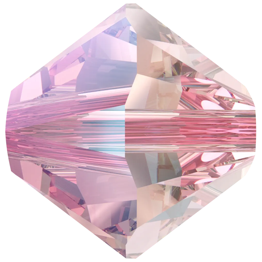 Swarovski Crystal Beads Bicone (5328) Light Rose Shimmer - Bluestreak Crystals