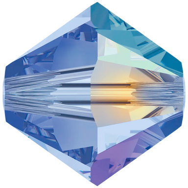 Swarovski Crystal Beads Bicone (5328) Light Sapphire AB - Bluestreak Crystals