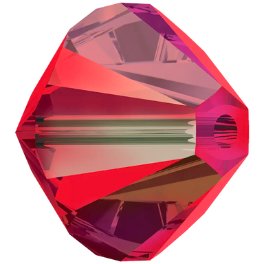 Swarovski Crystal Beads Bicone (5328) Light Siam AB - Bluestreak Crystals