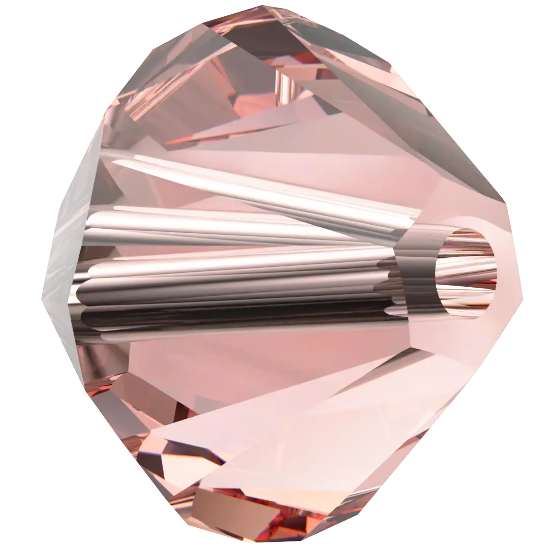 Serinity Crystal Beads Bicone (5328) Rose Peach - Bluestreak Crystals