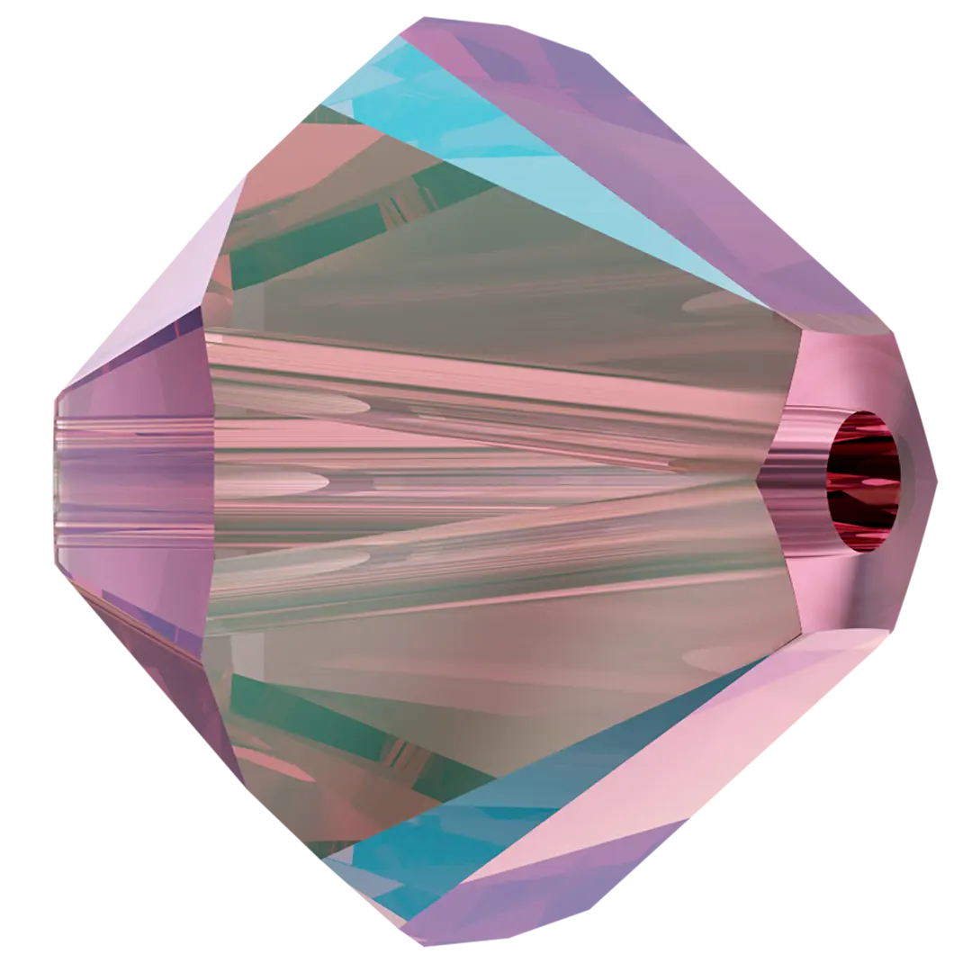 Swarovski Crystal Beads Bicone (5328) Rose Shimmer 2X - Bluestreak Crystals