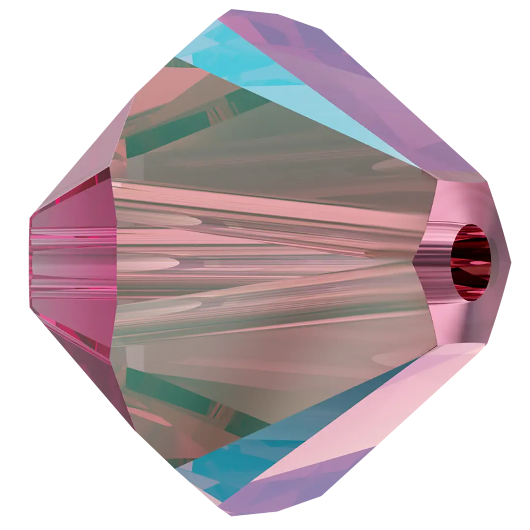 Swarovski Crystal Beads Bicone (5328) Rose Shimmer - Bluestreak Crystals