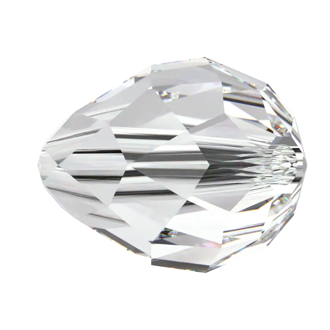Swarovski Crystal Beads Drop (5500) Crystal - Bluestreak Crystals