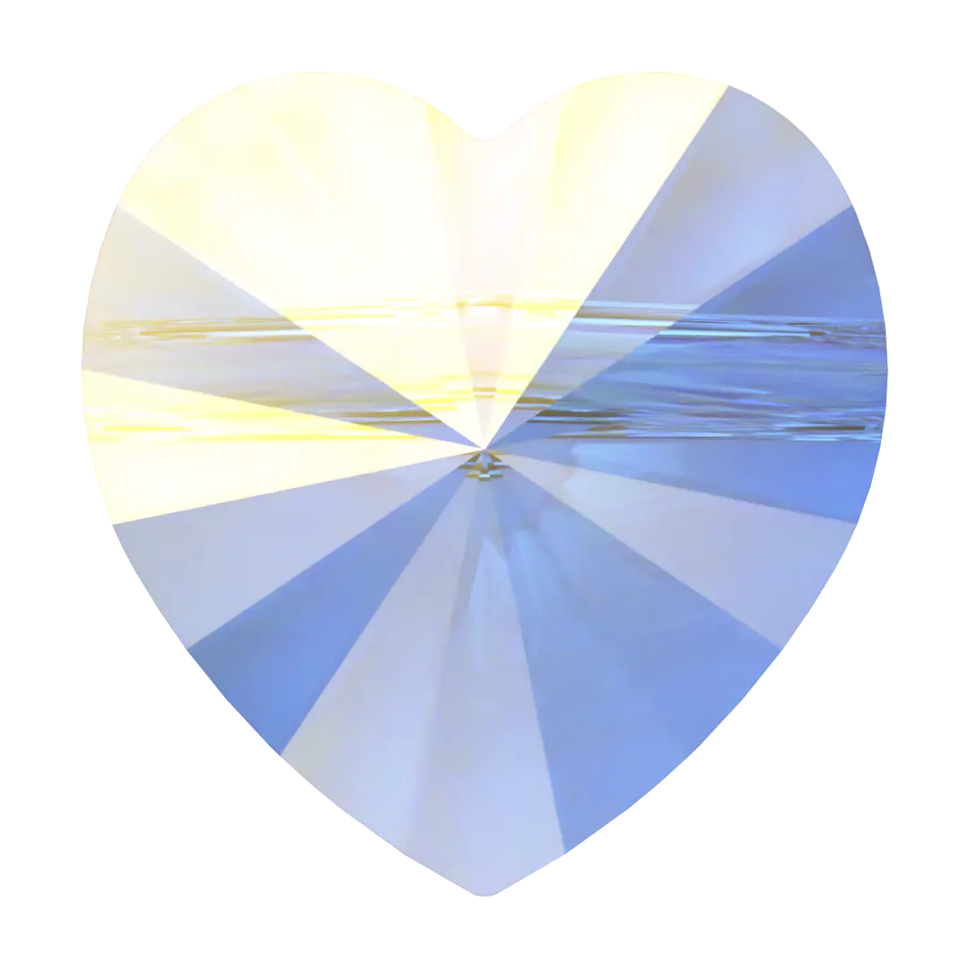 Swarovski Crystal Beads Heart (5742) Crystal AB - Bluestreak Crystals