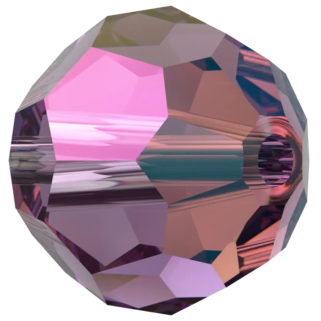 Swarovski Crystal Beads Round (5000) Amethyst Shimmer - Bluestreak Crystals