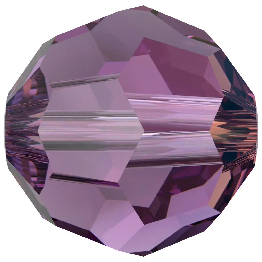 Swarovski Crystal Beads Round (5000) Amethyst Shimmer - Bluestreak Crystals