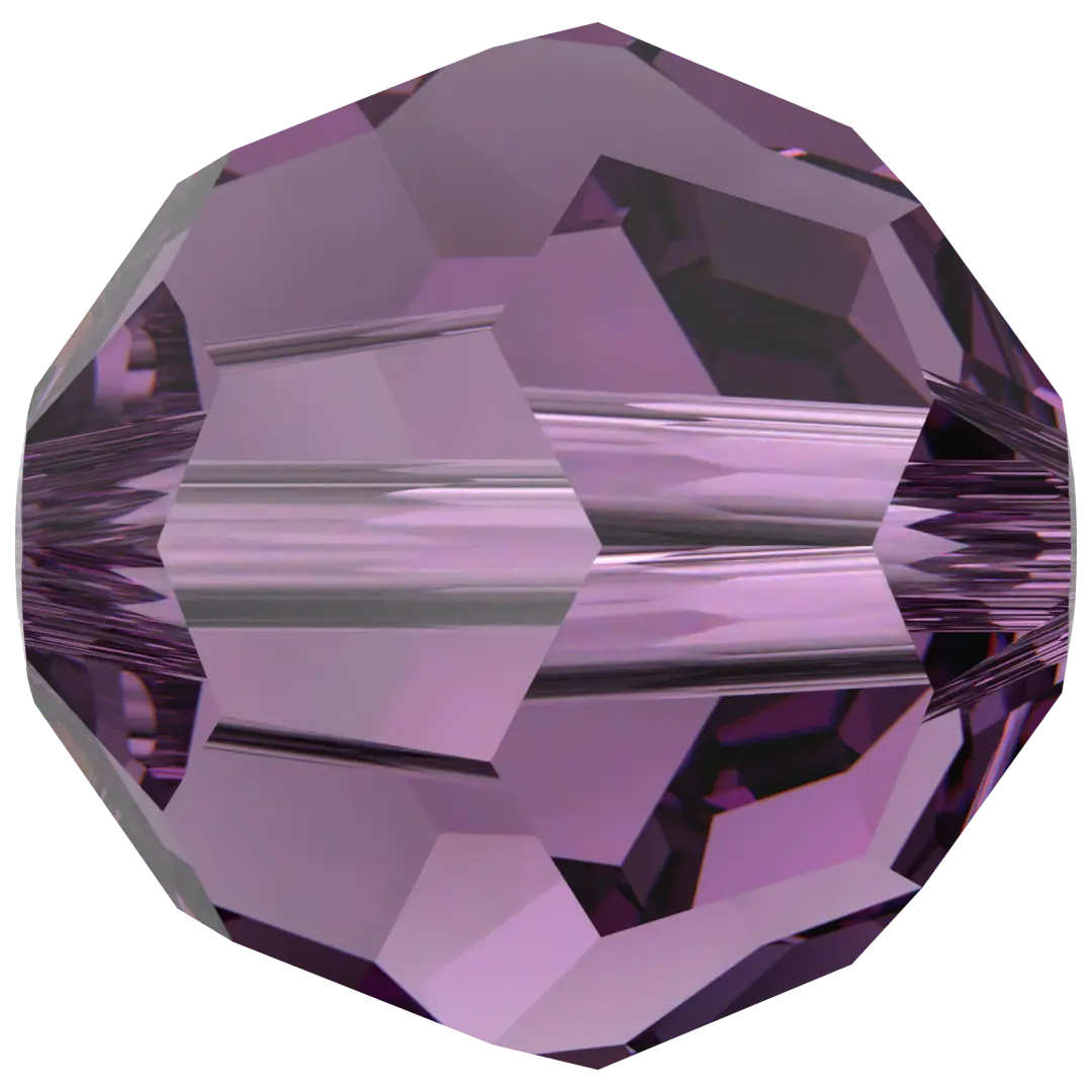 Swarovski Crystal Beads Round (5000) Amethyst - Bluestreak Crystals