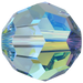 Swarovski Crystal Beads Round (5000) Aquamarine Shimmer - Bluestreak Crystals