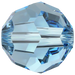 Swarovski Crystal Beads Round (5000) Aquamarine - Bluestreak Crystals