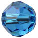 Swarovski Crystal Beads Round (5000) Capri Blue - Bluestreak Crystals