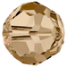 Swarovski Crystal Beads Round (5000) Crystal Golden Shadow - Bluestreak Crystals