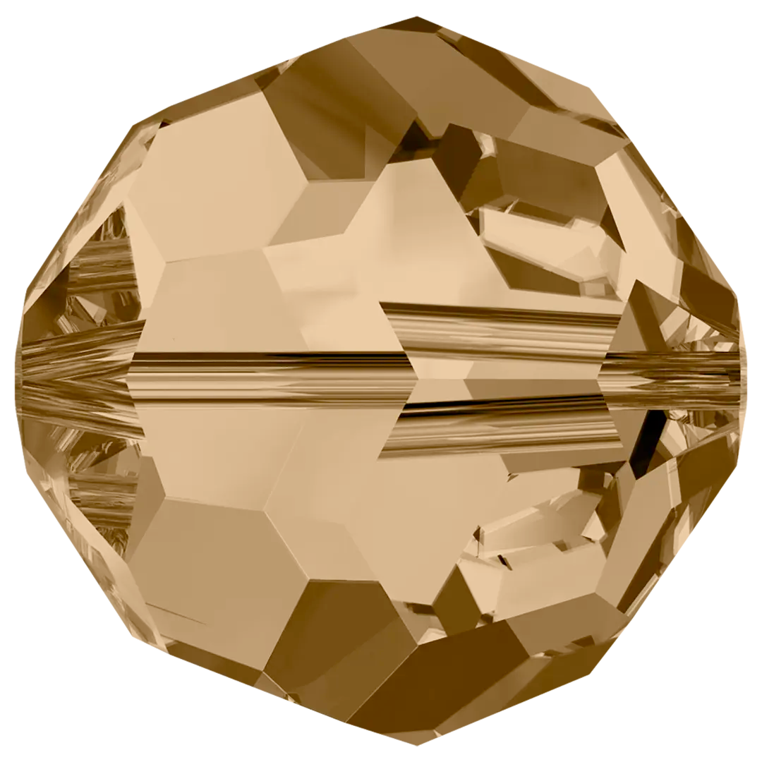 Swarovski Crystal Beads Round (5000) Crystal Golden Shadow - Bluestreak Crystals