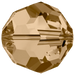 Swarovski Crystal Beads Round (5000) Crystal Golden Shadow - Bluestreak Crystals