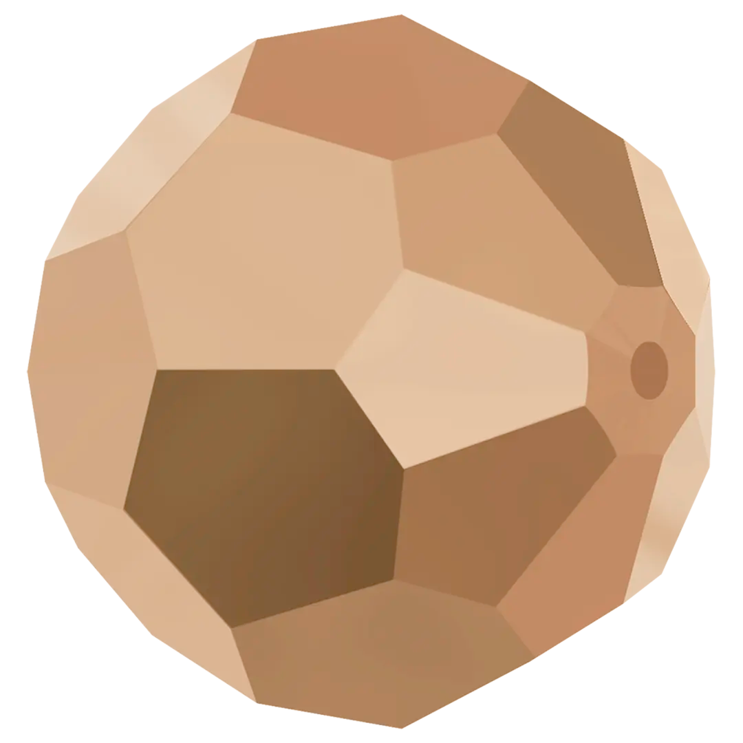 Swarovski Crystal Beads Round (5000) Crystal Rose Gold - Bluestreak Crystals