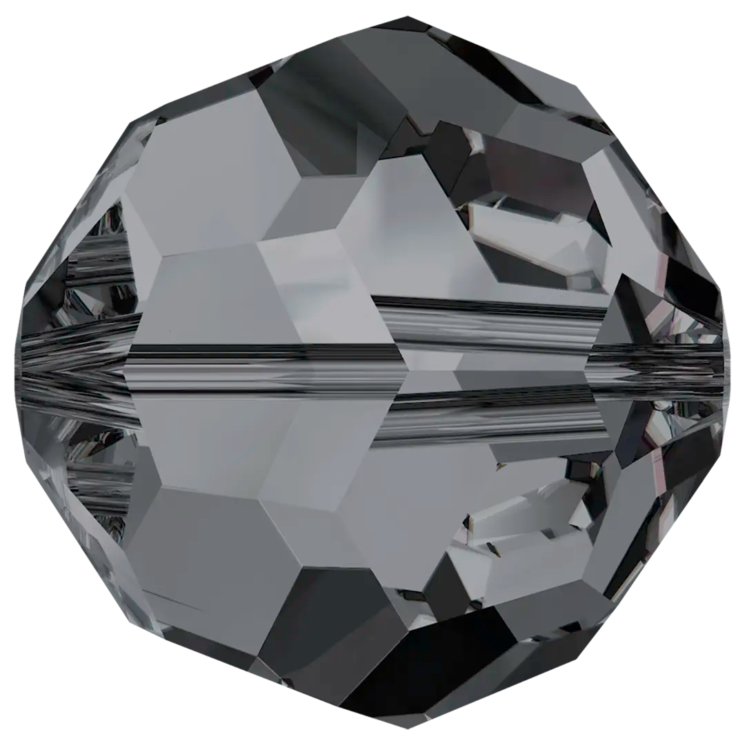 Swarovski Crystal Beads Round (5000) Crystal Silver Night - Bluestreak Crystals